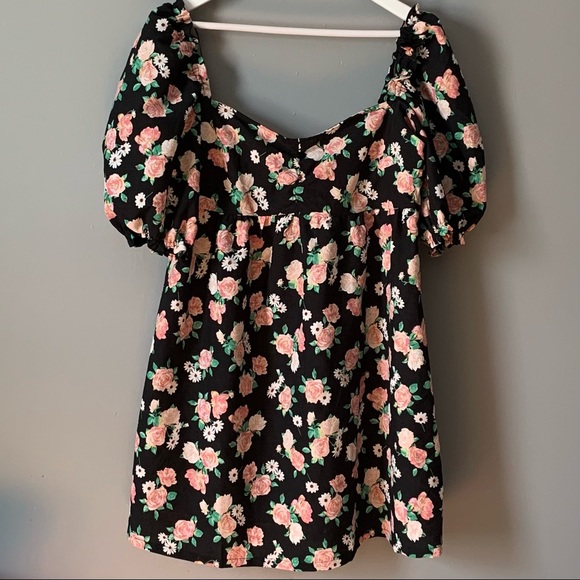NWT HM Divided Puff Sleeve Dress - Picture 2 of 4
